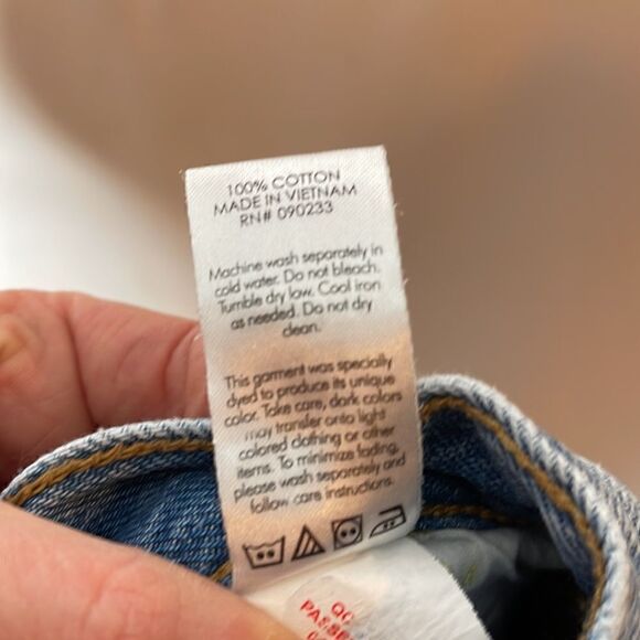 PacSun High Rise Straight Button Fly Flowered Jeans. Size 24. - Picture 8 of 10